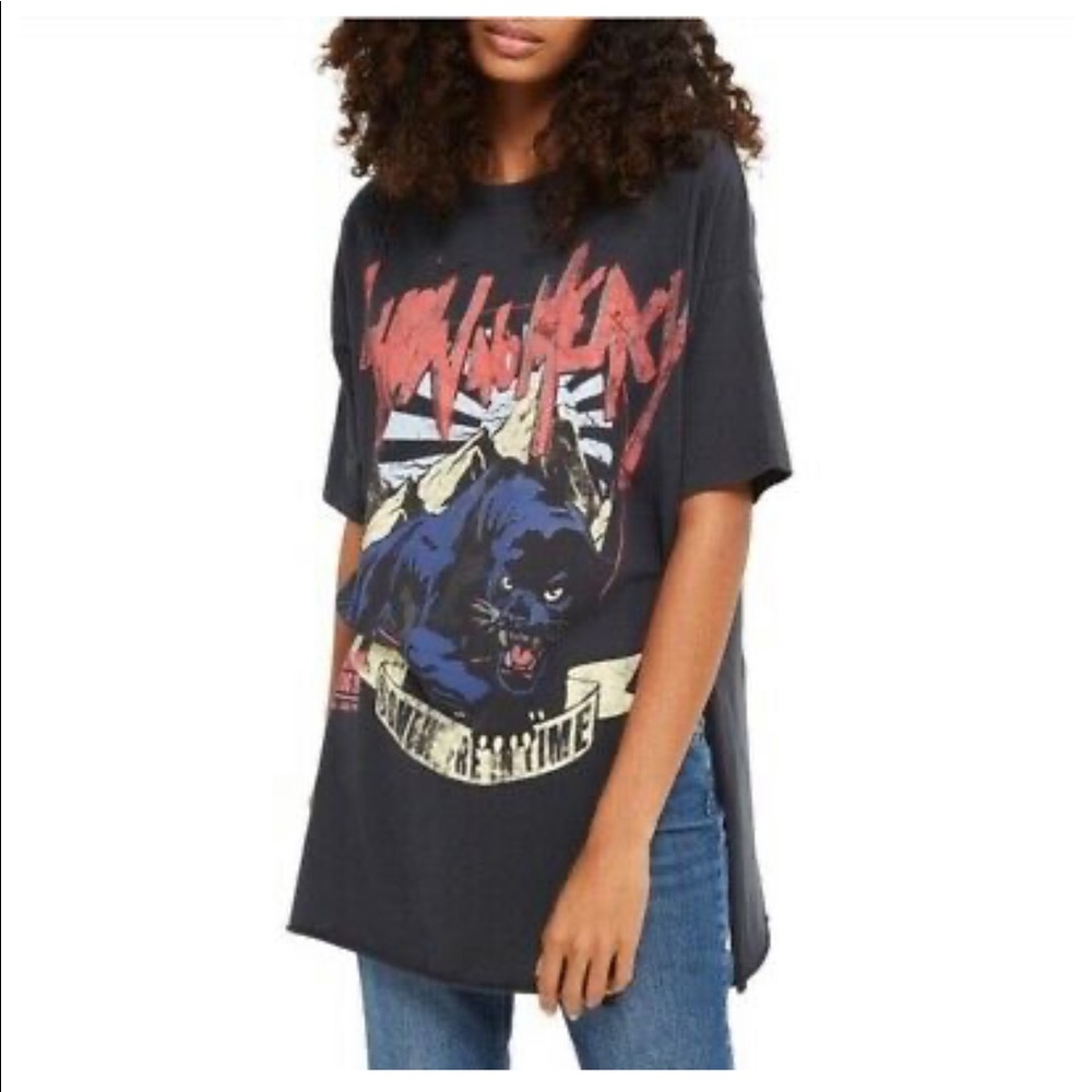 Topshop Show No Mercy Distressed Tee